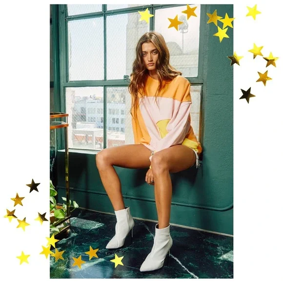 FP Inspired Ombré Pullover with Raw Edge Detail - Picture 4 of 6